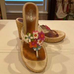 Coach Jesica Floral Wedge Sandal size 9
